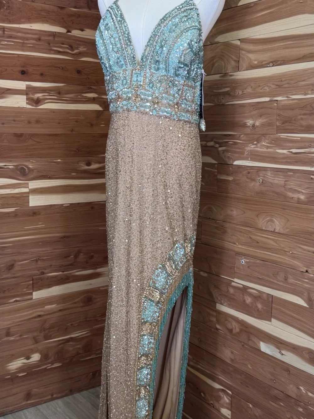 beach cover ups and dresses Honey Aqua Sequin Mini Dress - US 0 main image 1